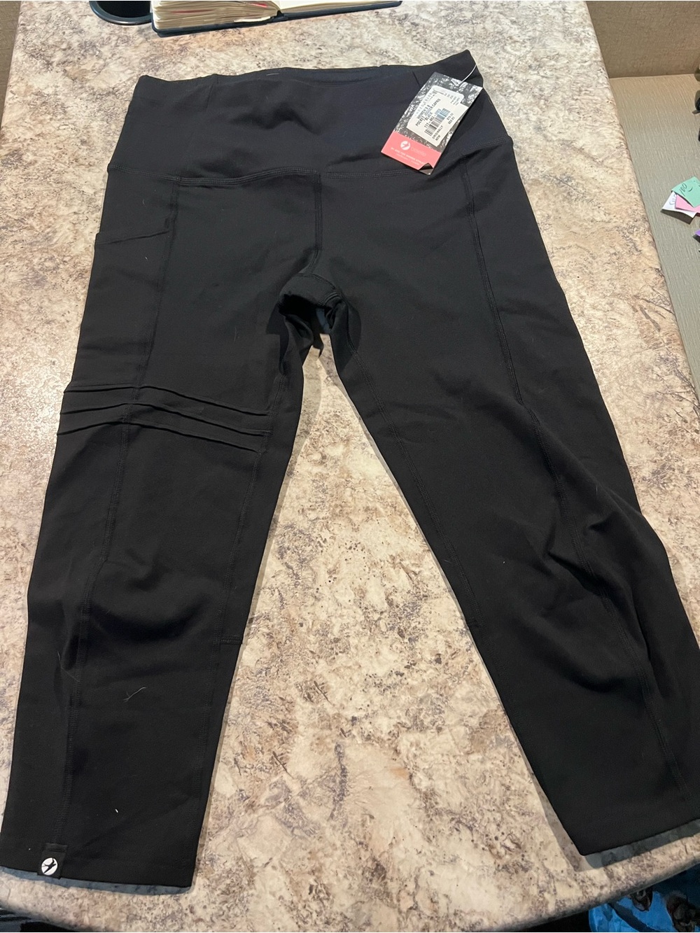 Oiselle Ankle Leggings Women's S Black Solid Activewear Pants # 387